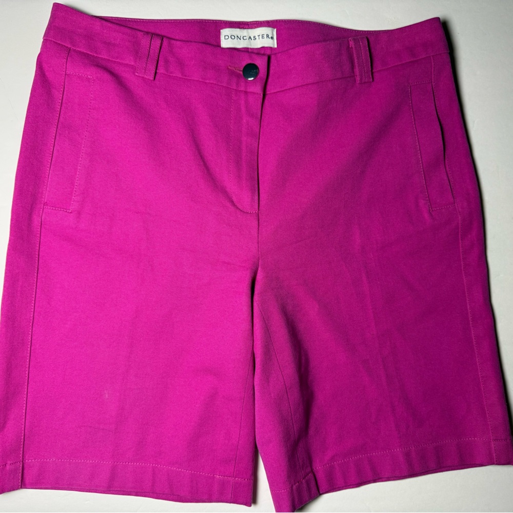 Doncaster Women's 8 magenta Bermuda shorts cotton stretch